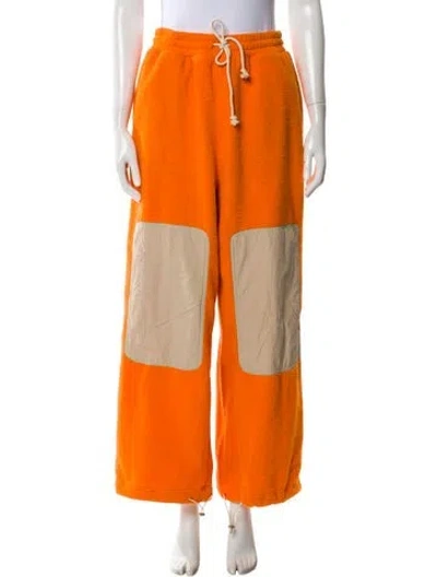 Pre-owned Cherry Los Angeles Colorblock Pattern Sweatpants In Orange