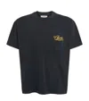 Cherry Los Angeles Five Star Logo-print Washed Cotton T-shirt In Black