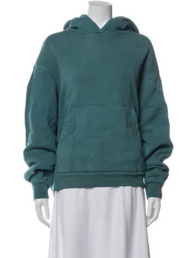 Pre-owned Cherry Los Angeles Crew Neck Long Sleeve Hoodie In Green