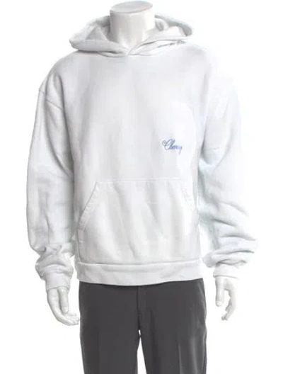 Pre-owned Cherry Los Angeles Crew Neck Long Sleeve Hoodie In White
