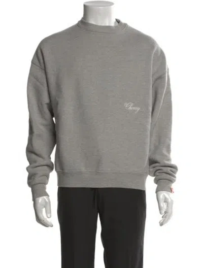 Pre-owned Cherry Los Angeles Crew Neck Long Sleeve Pullover In Gray