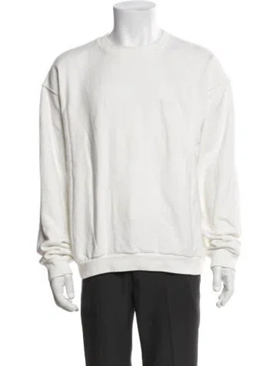 Pre-owned Cherry Los Angeles Crew Neck Long Sleeve Sweatshirt In White
