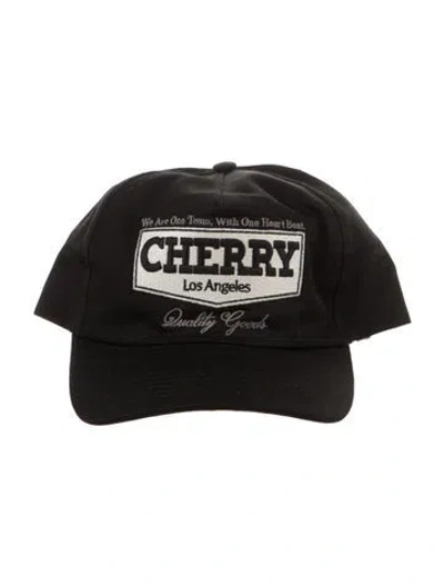 Pre-owned Cherry Los Angeles Embroidered Adjustable Hat In Black