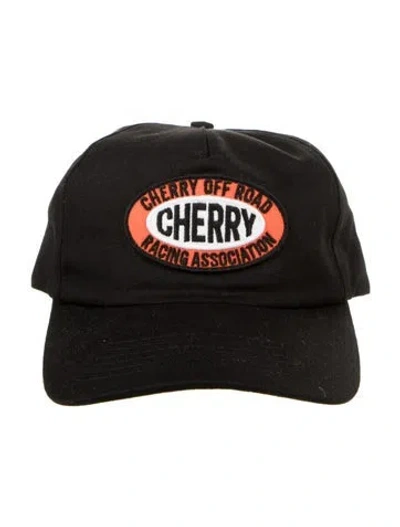 Pre-owned Cherry Los Angeles Embroidery Logo Baseball Cap In Black