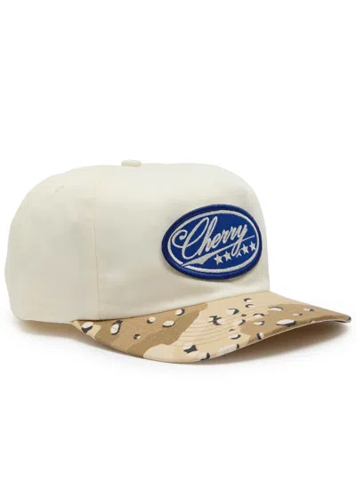 Cherry Los Angeles Five Star 5 Panel Hat In White