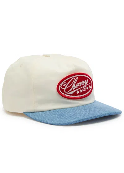 Cherry Los Angeles Five Star 5 Panel Hat In White