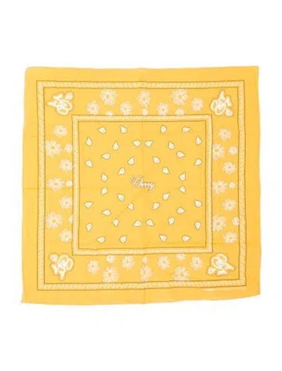 Pre-owned Cherry Los Angeles Floral Print Bandana In Yellow