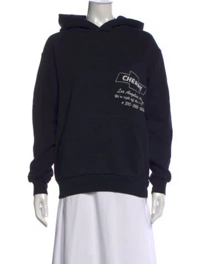 Pre-owned Cherry Los Angeles Graphic Print Crew Neck Hoodie In Black