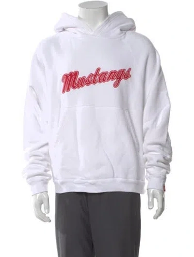Pre-owned Cherry Los Angeles Graphic Print Crew Neck Hoodie In White