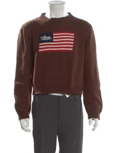 Pre-owned Cherry Los Angeles Graphic Print Crew Neck Pullover In Brown