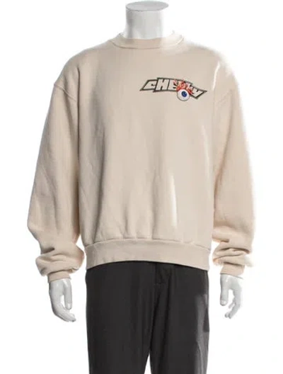Pre-owned Cherry Los Angeles Graphic Print Crew Neck Pullover In Neutrals