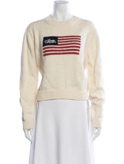 Pre-owned Cherry Los Angeles Graphic Print Crew Neck Sweater In Neutral