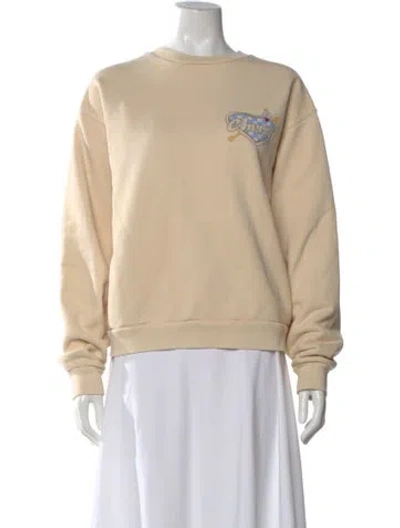 Pre-owned Cherry Los Angeles Graphic Print Crew Neck Sweater In Neutral
