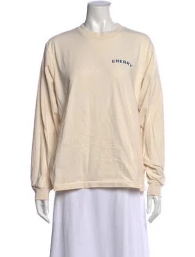 Pre-owned Cherry Los Angeles Graphic Print Crew Neck Sweater In Neutral