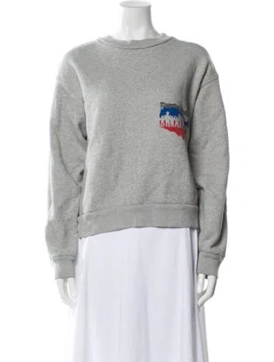 Pre-owned Cherry Los Angeles Graphic Print Crew Neck Sweatshirt In Blue