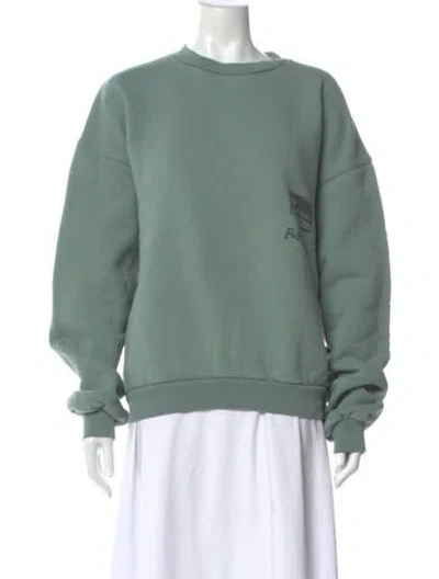 Pre-owned Cherry Los Angeles Graphic Print Crew Neck Sweatshirt In Green