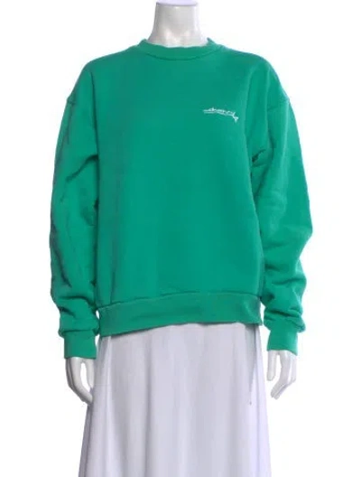 Pre-owned Cherry Los Angeles Graphic Print Crew Neck Sweatshirt In Green
