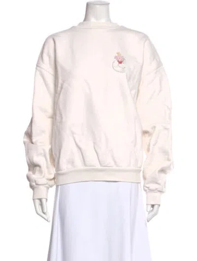 Pre-owned Cherry Los Angeles Graphic Print Crew Neck Sweatshirt In Neutral