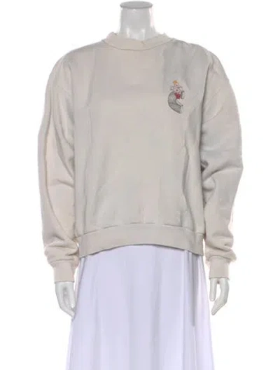 Pre-owned Cherry Los Angeles Graphic Print Crew Neck Sweatshirt In Neutral