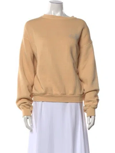 Pre-owned Cherry Los Angeles Graphic Print Crew Neck Sweatshirt In Neutrals