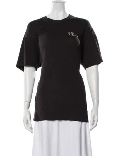 Pre-owned Cherry Los Angeles Graphic Print Crew Neck T-shirt In Black