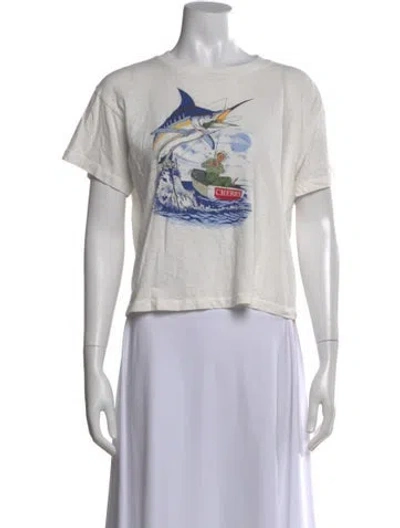 Pre-owned Cherry Los Angeles Graphic Print Crew Neck T-shirt In Neutral