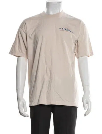 Pre-owned Cherry Los Angeles Graphic Print Crew Neck T-shirt In Neutrals