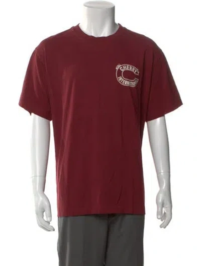Pre-owned Cherry Los Angeles Graphic Print Crew Neck T-shirt In Red