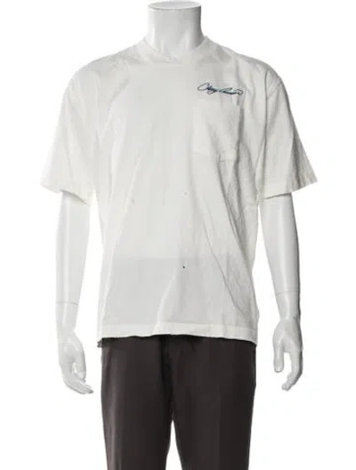 Pre-owned Cherry Los Angeles Graphic Print Crew Neck T-shirt In White