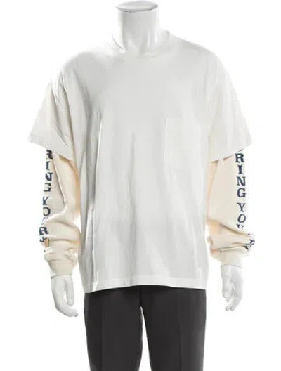 Pre-owned Cherry Los Angeles Graphic Print Crew Neck T-shirt In White
