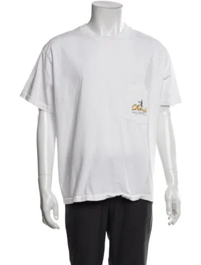 Pre-owned Cherry Los Angeles Graphic Print Crew Neck T-shirt In White