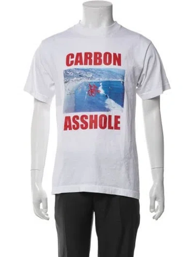 Pre-owned Cherry Los Angeles Graphic Print Crew Neck T-shirt In White