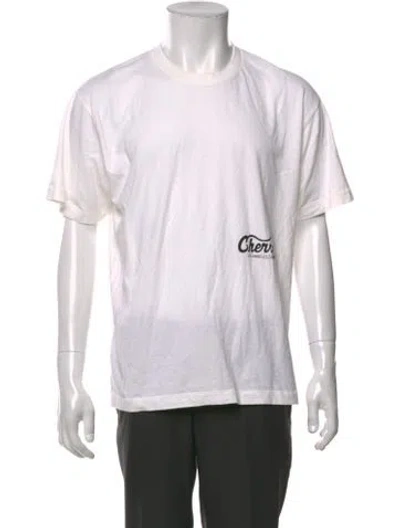 Pre-owned Cherry Los Angeles Graphic Print Crew Neck T-shirt In White