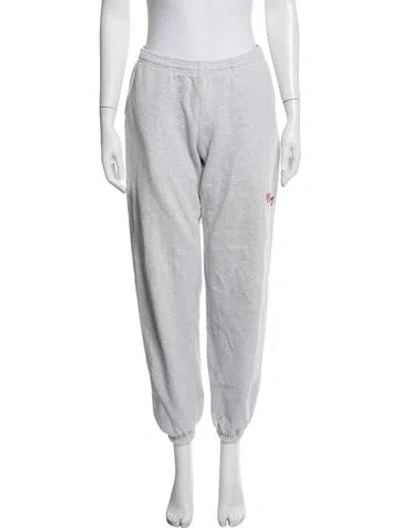 Pre-owned Cherry Los Angeles Graphic Print Embroidered Accent Sweatpants In White