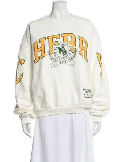 Pre-owned Cherry Los Angeles Graphic Print Jacket In White