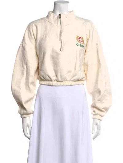 Pre-owned Cherry Los Angeles Graphic Print Mock Neck Sweatshirt In Neutral