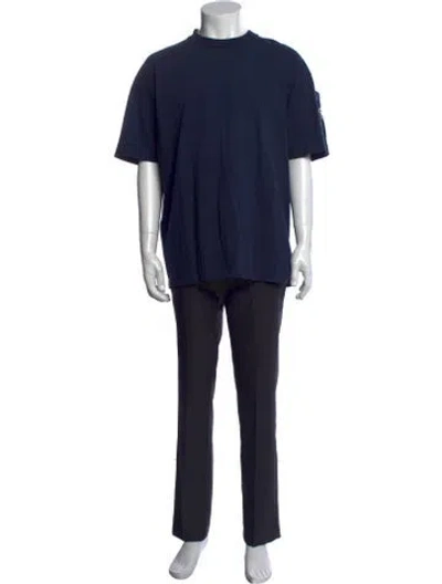 Pre-owned Cherry Los Angeles Graphic Print Mock Neck T-shirt In Blue
