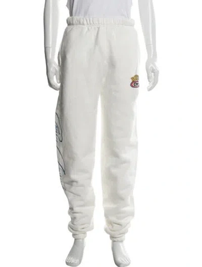Pre-owned Cherry Los Angeles Graphic Print Pajama Bottoms In White