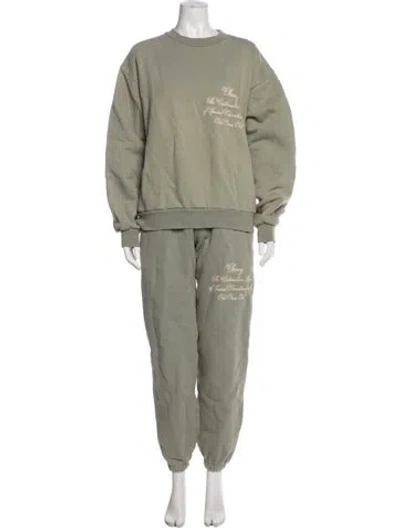 Pre-owned Cherry Los Angeles Graphic Print Set In Green