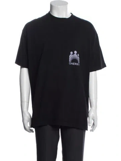 Pre-owned Cherry Los Angeles Graphic Print Short Sleeve Shirt In Black