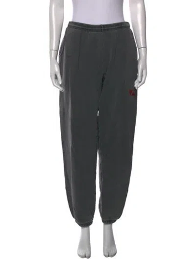 Pre-owned Cherry Los Angeles Graphic Print Straight Leg Pants In Grey