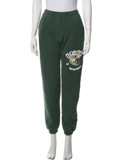 Pre-owned Cherry Los Angeles Graphic Print Sweatpants In Green