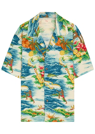 Cherry Los Angeles Hawaiian Vacation Printed Rayon Poplin Shirt In Multicoloured 1