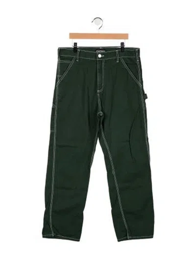 Pre-owned Cherry Los Angeles High-rise Straight Leg Jeans In Green