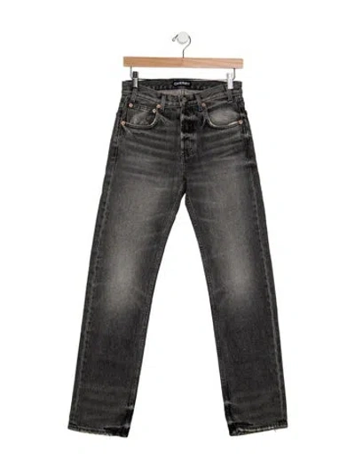 Pre-owned Cherry Los Angeles High-rise Straight Leg Jeans In Grey
