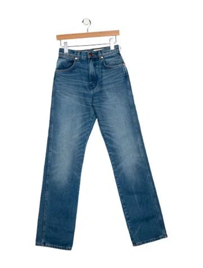 Pre-owned Cherry Los Angeles High-rise Straight Leg Jeans W/ Tags In Blue