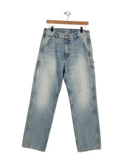 Pre-owned Cherry Los Angeles High-rise Wide Leg Jeans In Blue