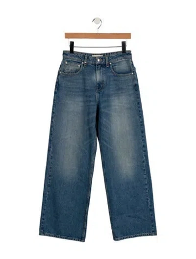 Pre-owned Cherry Los Angeles High-rise Wide Leg Jeans In Blue