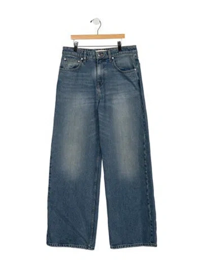 Pre-owned Cherry Los Angeles High-rise Wide Leg Jeans In Blue