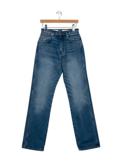 Pre-owned Cherry Los Angeles High-rise Wide Leg Jeans W/ Tags In Blue